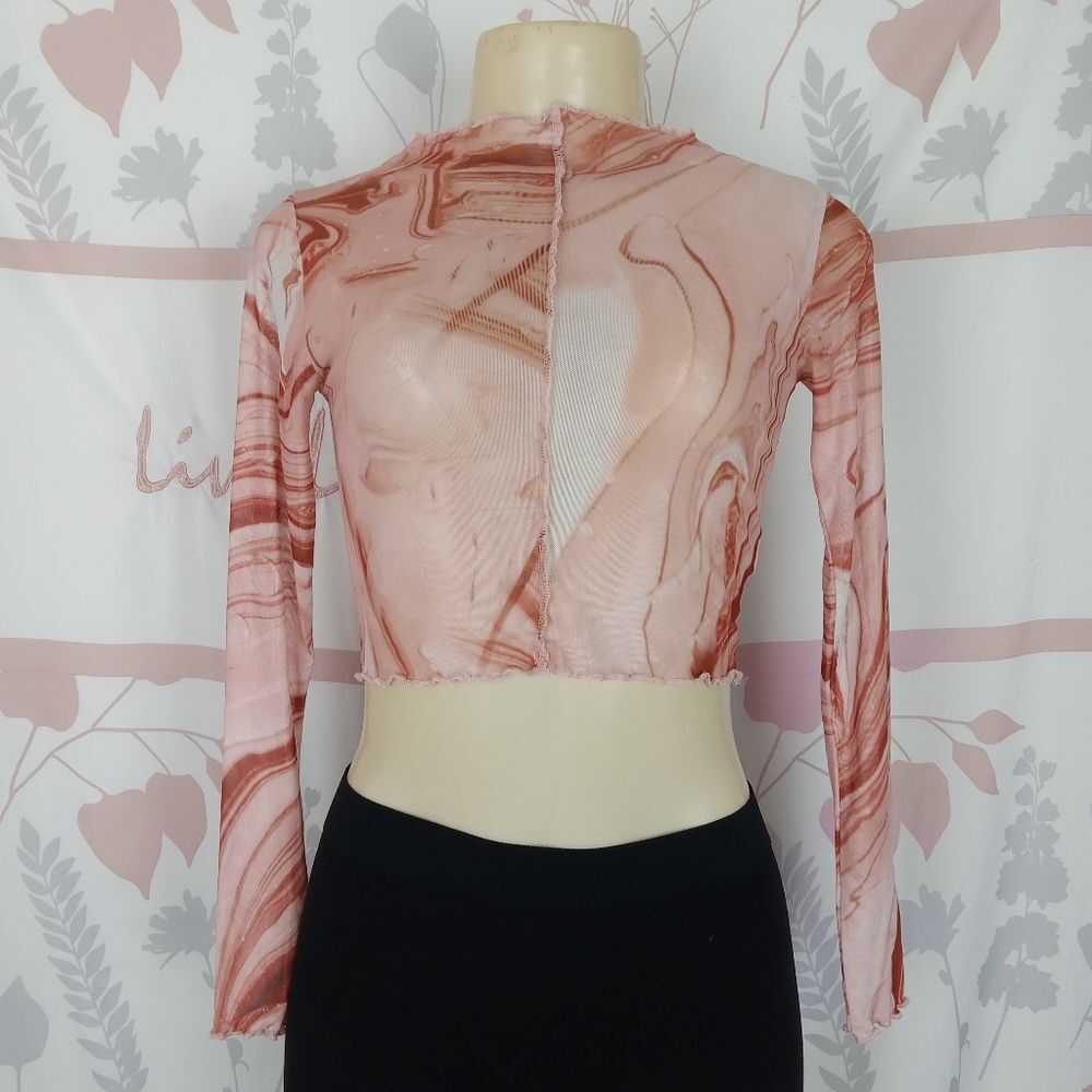 Urban Nation Top Marble Print Size XS